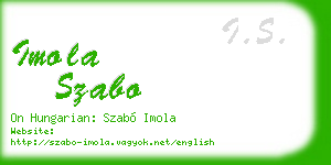 imola szabo business card